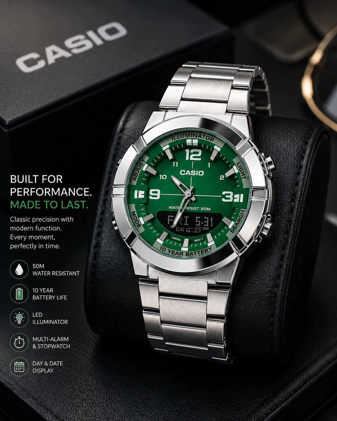 Casio Illuminator Dial Analog-Digital Watch