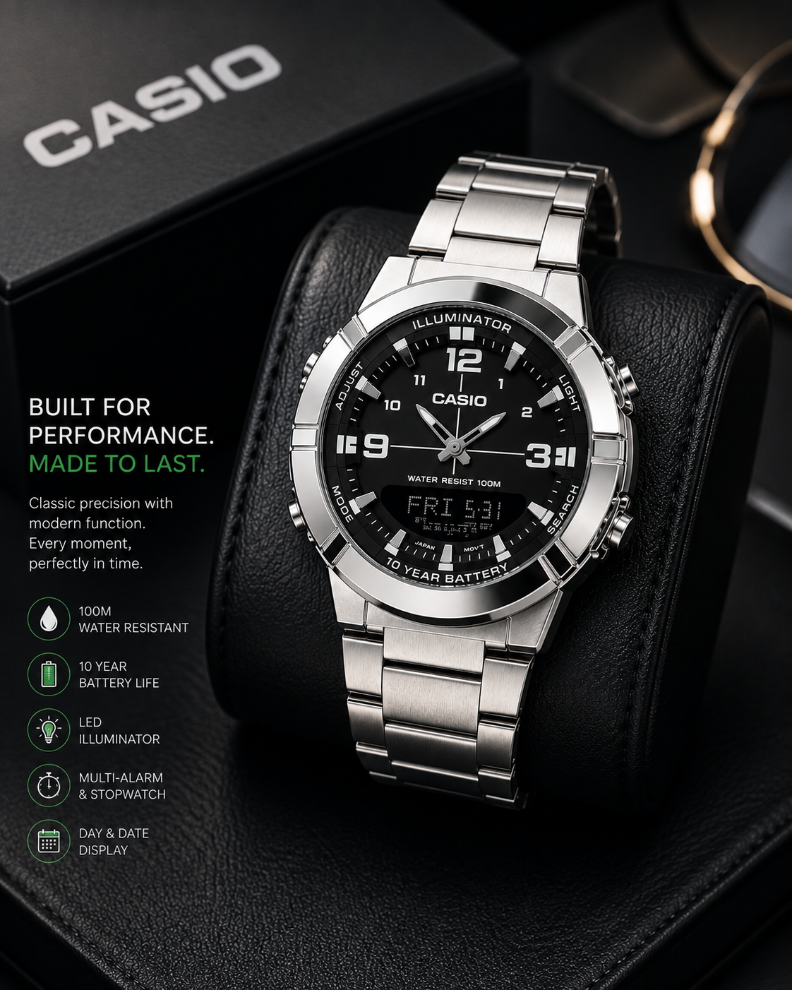 Casio Illuminator Dial Analog-Digital Watch