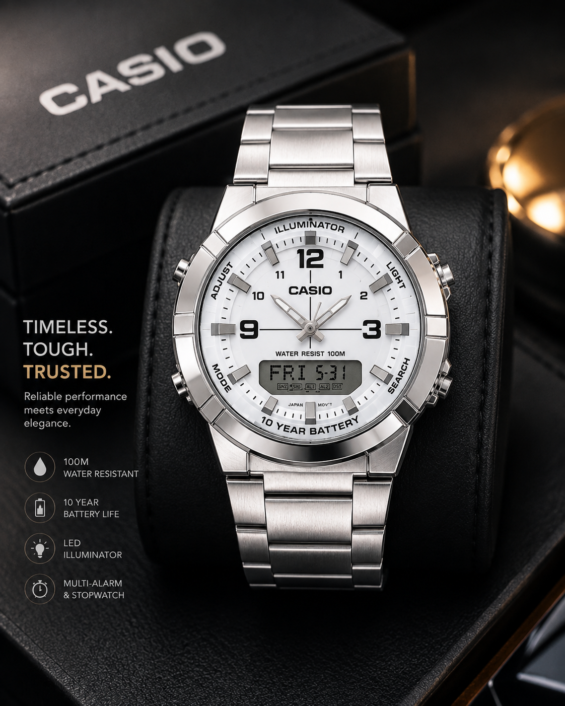 Casio Illuminator Dial Analog-Digital Watch